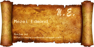 Mezei Edmond névjegykártya